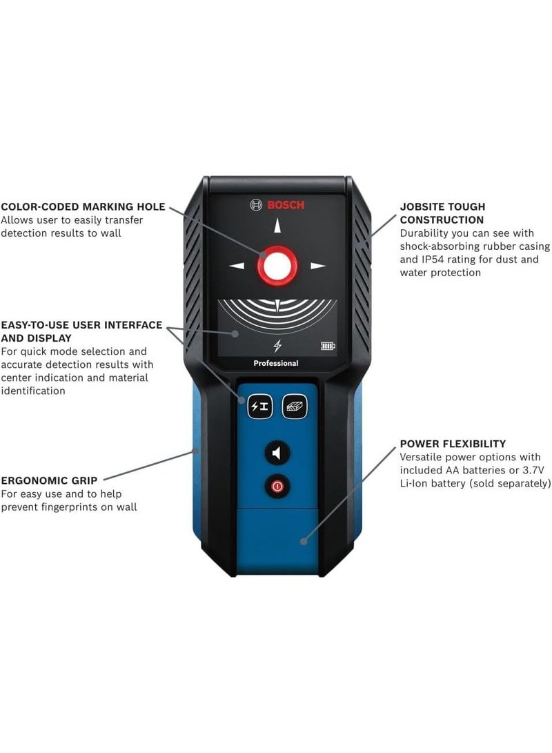 BOSCH GMS 120-27 Wall Scanner and Stud Finder, Detects Wood, Metal, and Live Wires Behind Your Wall  12 cm deep - Image 3